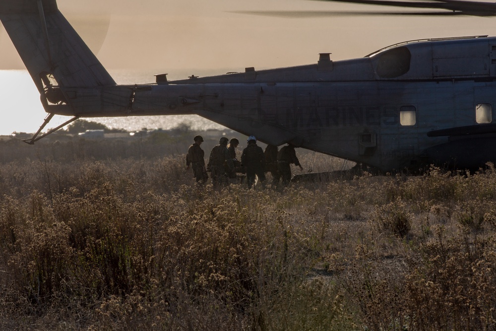 U.S. Marines and Sailors with Combat Logistics Battalion 5 conduct Mobile Combat Operations Center operations during Steel Knight 22