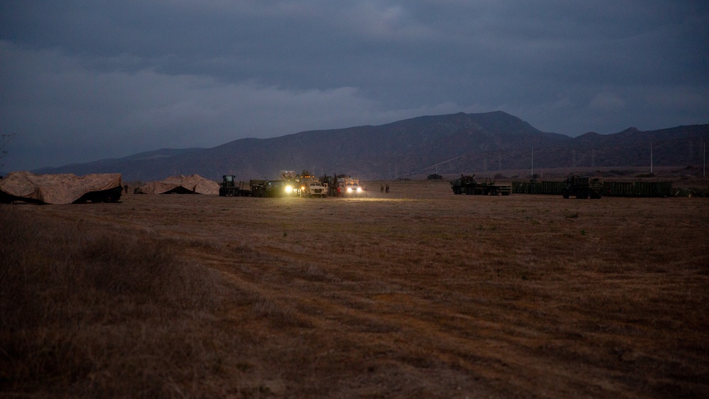 U.S. Marines and Sailors with Combat Logistics Battalion 5 conduct Mobile Combat Operations Center operations during Steel Knight 22