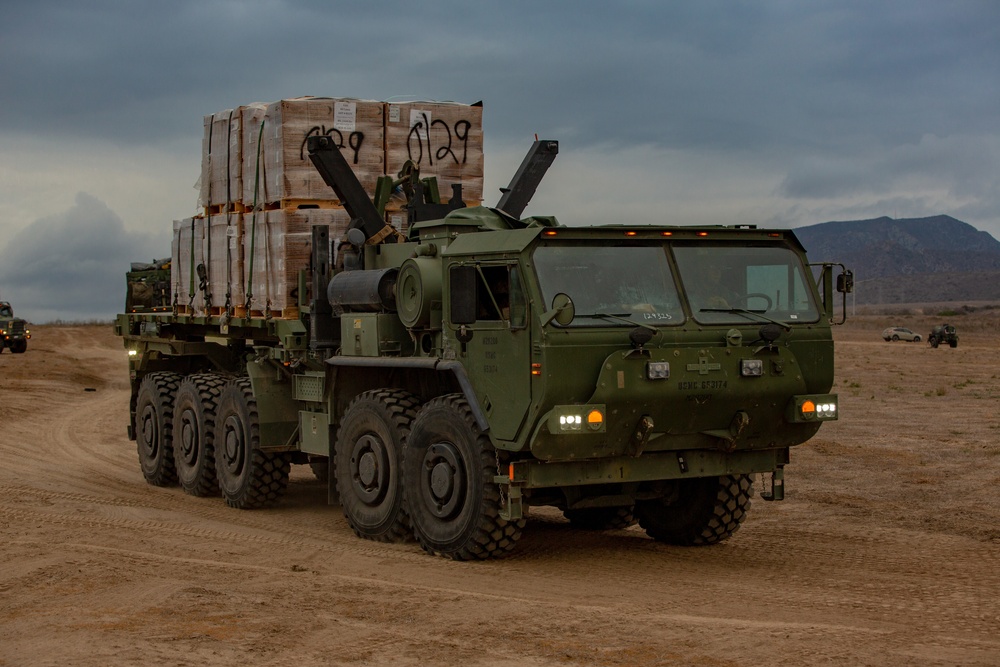 U.S. Marines and Sailors with Combat Logistics Battalion 5 conduct Mobile Combat Operations Center operations during Steel Knight 22