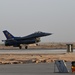 332ND AEW maintenance Airmen, aircraft at sunset