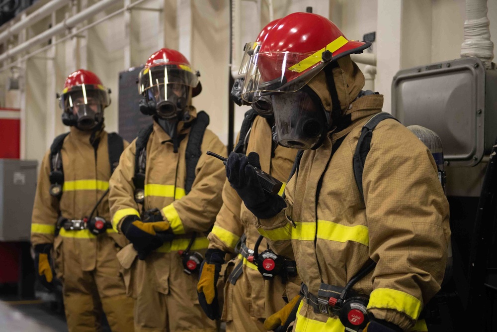 USS America Sailors Conduct Damage Control Drill