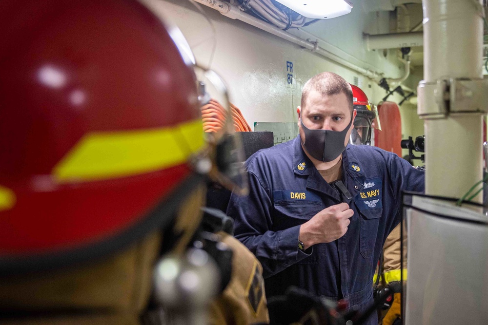 USS America Sailors Conduct Damage Control Drill