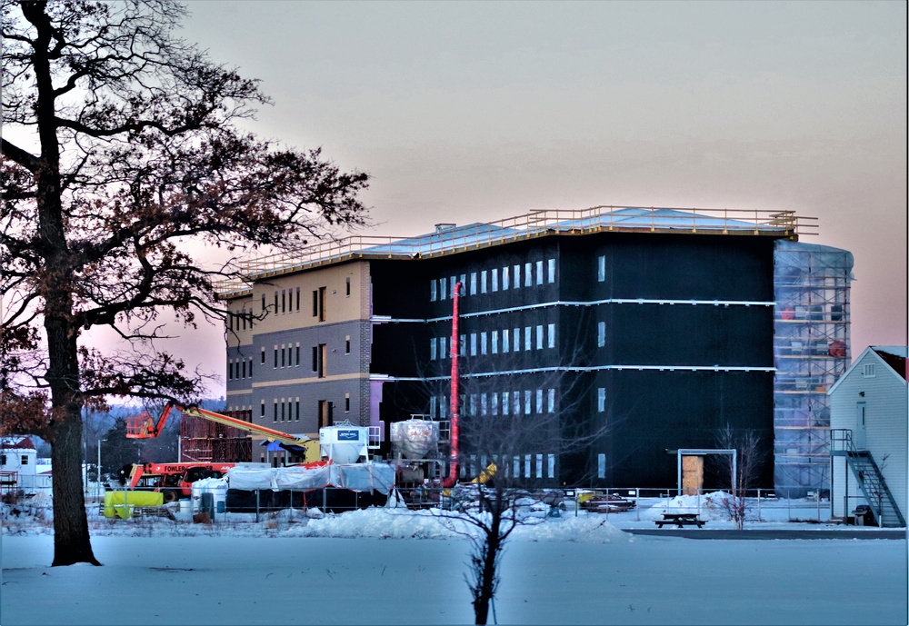 Contractor continues to make progress on new Fort McCoy barracks despite winter’s grip