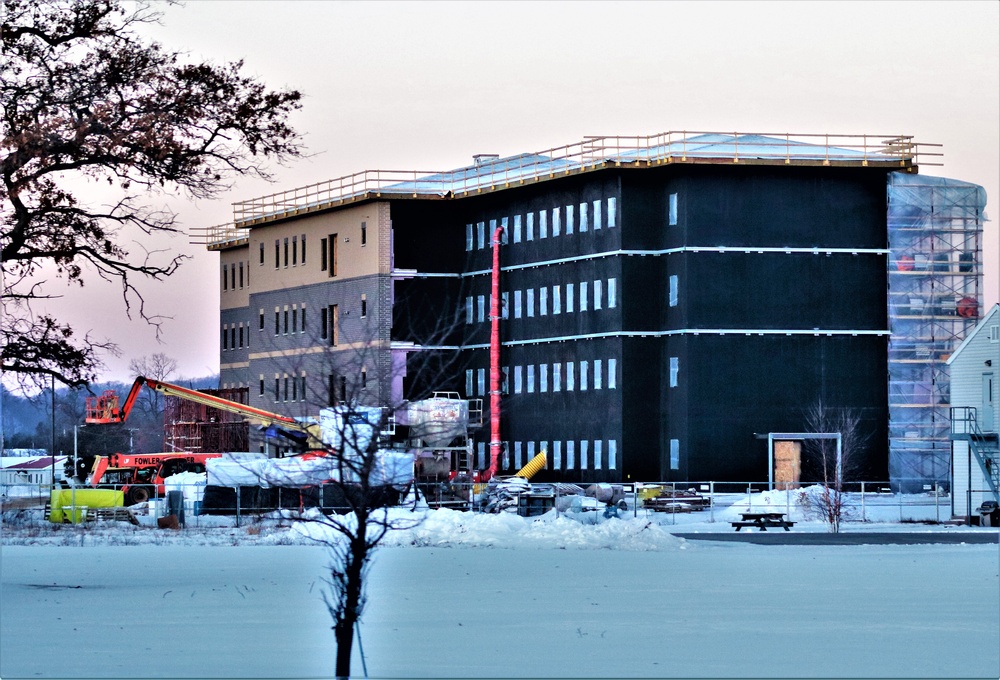 Contractor continues to make progress on new Fort McCoy barracks despite winter’s grip