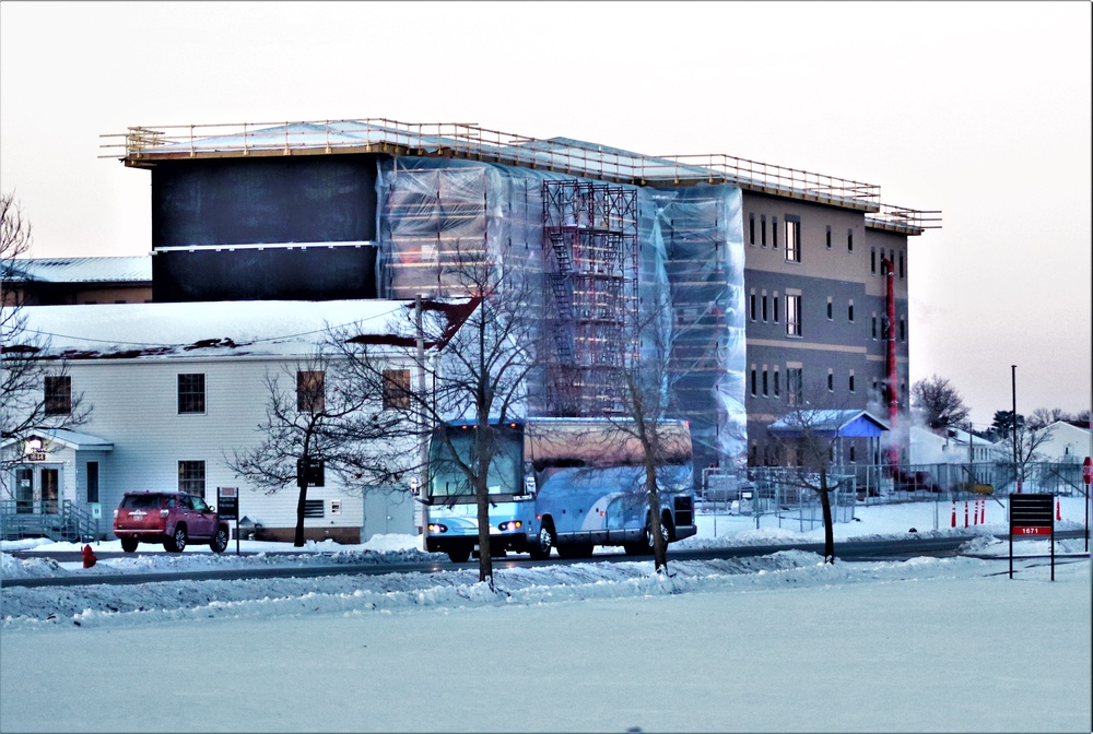 Contractor continues to make progress on new Fort McCoy barracks despite winter’s grip