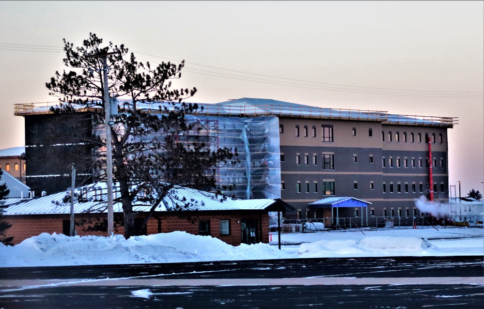 Contractor continues to make progress on new Fort McCoy barracks despite winter’s grip