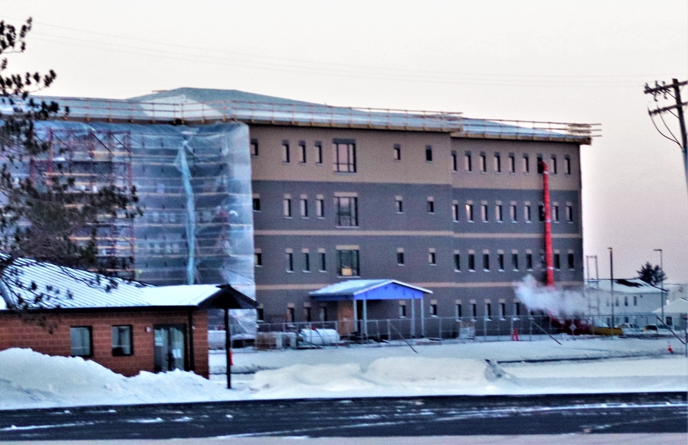 Contractor continues to make progress on new Fort McCoy barracks despite winter’s grip