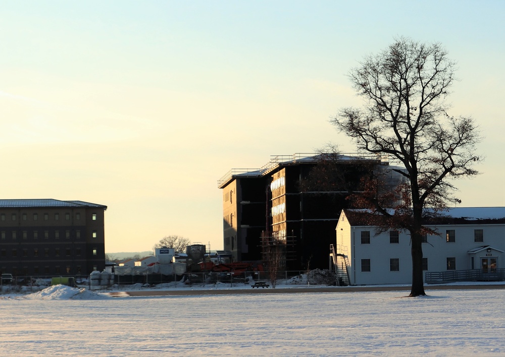 Contractor continues to make progress on new Fort McCoy barracks despite winter’s grip