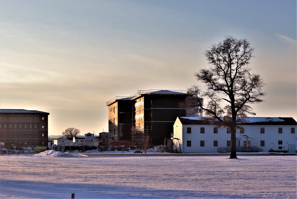 Contractor continues to make progress on new Fort McCoy barracks despite winter’s grip