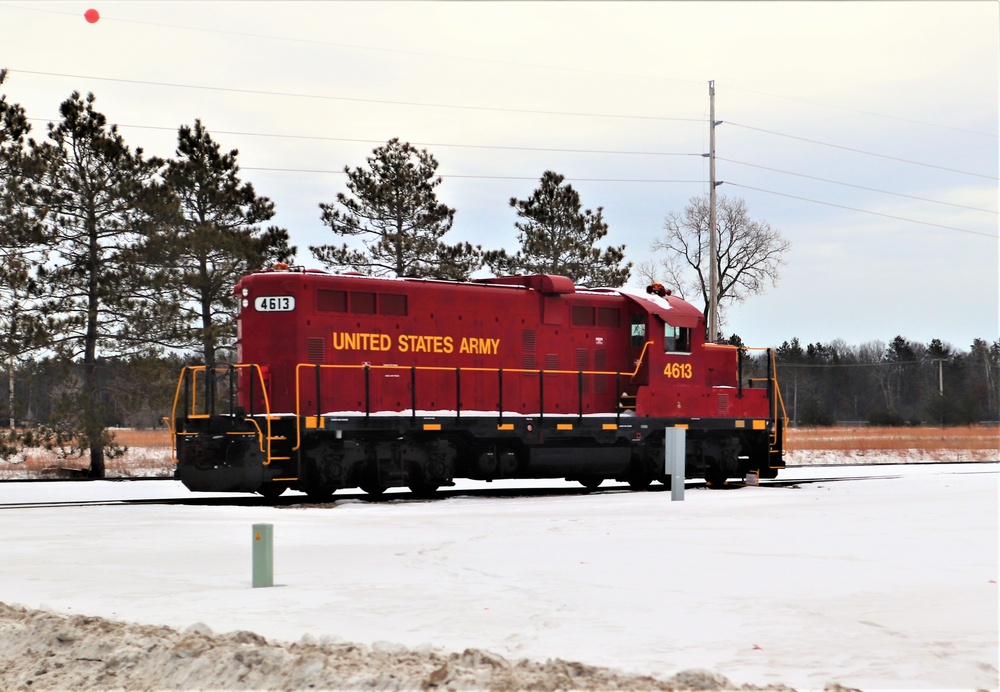 Army locomotive at Fort McCoy