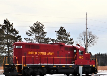 Army locomotive at Fort McCoy