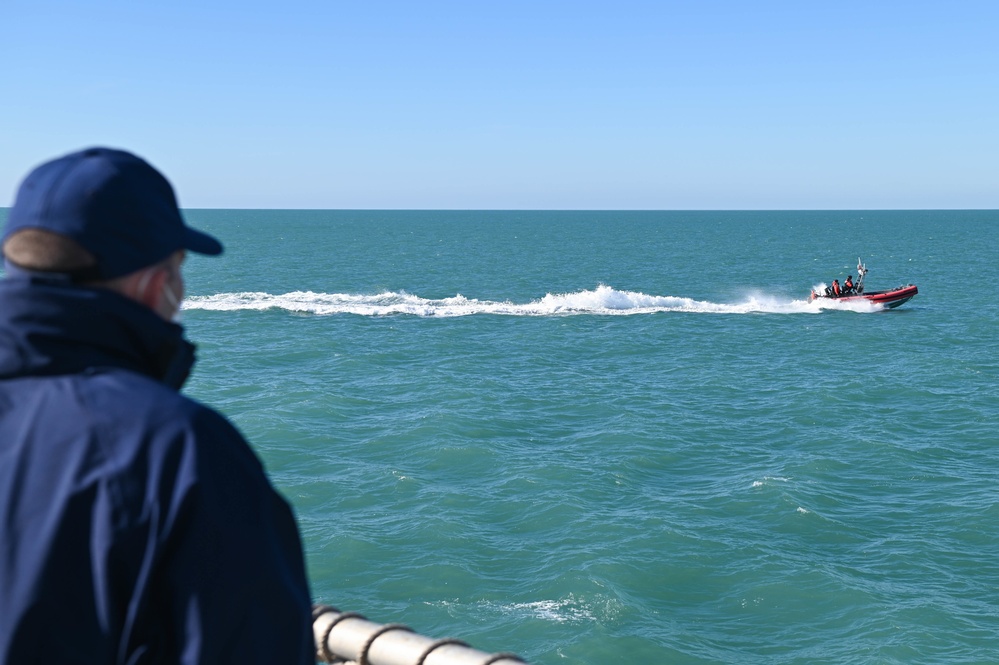USCGC Thetis patrols off coast of Mauritania