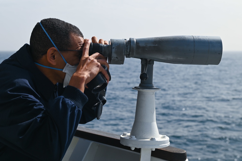 USCGC Thetis patrols off coast of Mauritania