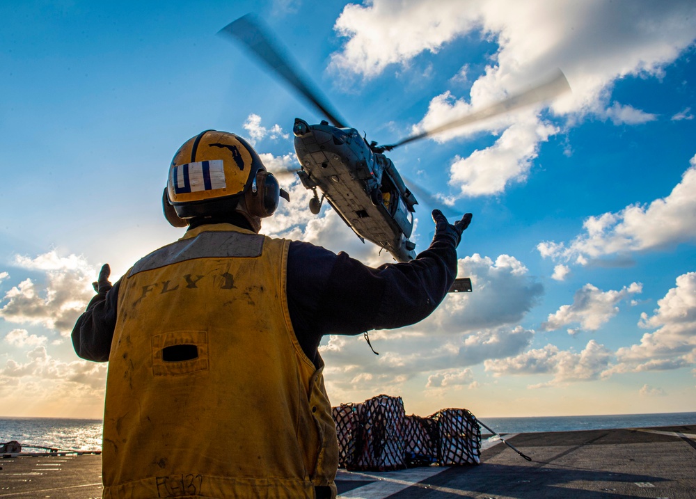 The Harry S. Truman Carrier Strike Group is on a scheduled deployment in the U.S. Sixth Fleet area of operations in support of naval operations to maintain maritime stability and security.