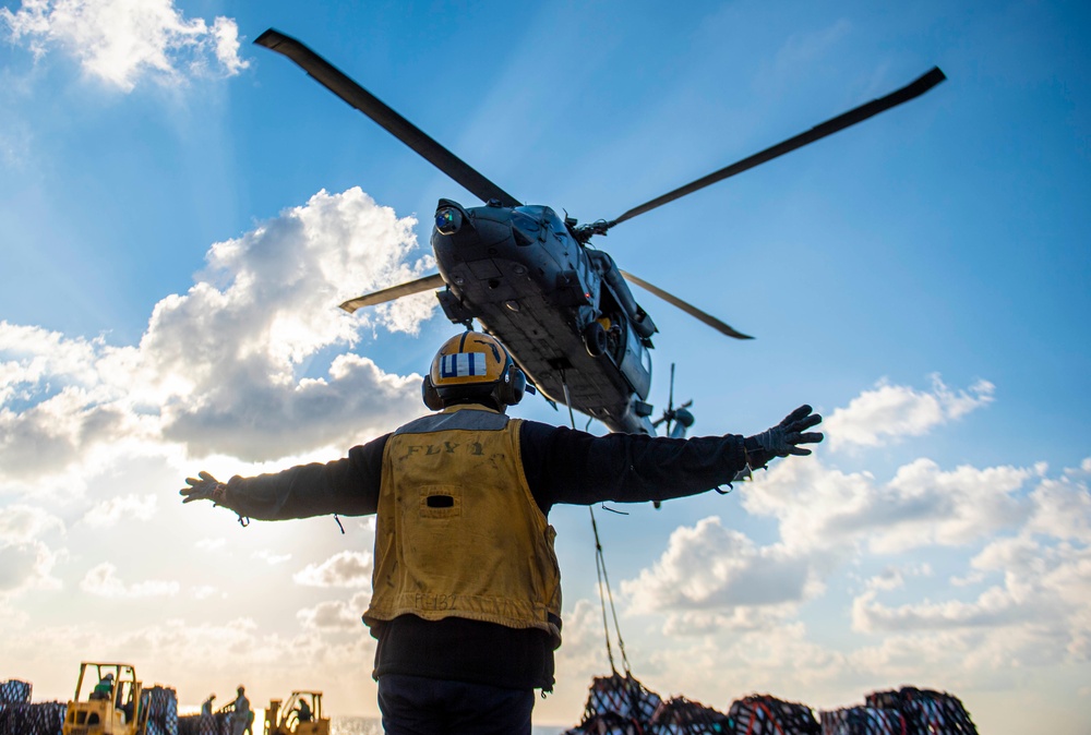 The Harry S. Truman Carrier Strike Group is on a scheduled deployment in the U.S. Sixth Fleet area of operations in support of naval operations to maintain maritime stability and security.