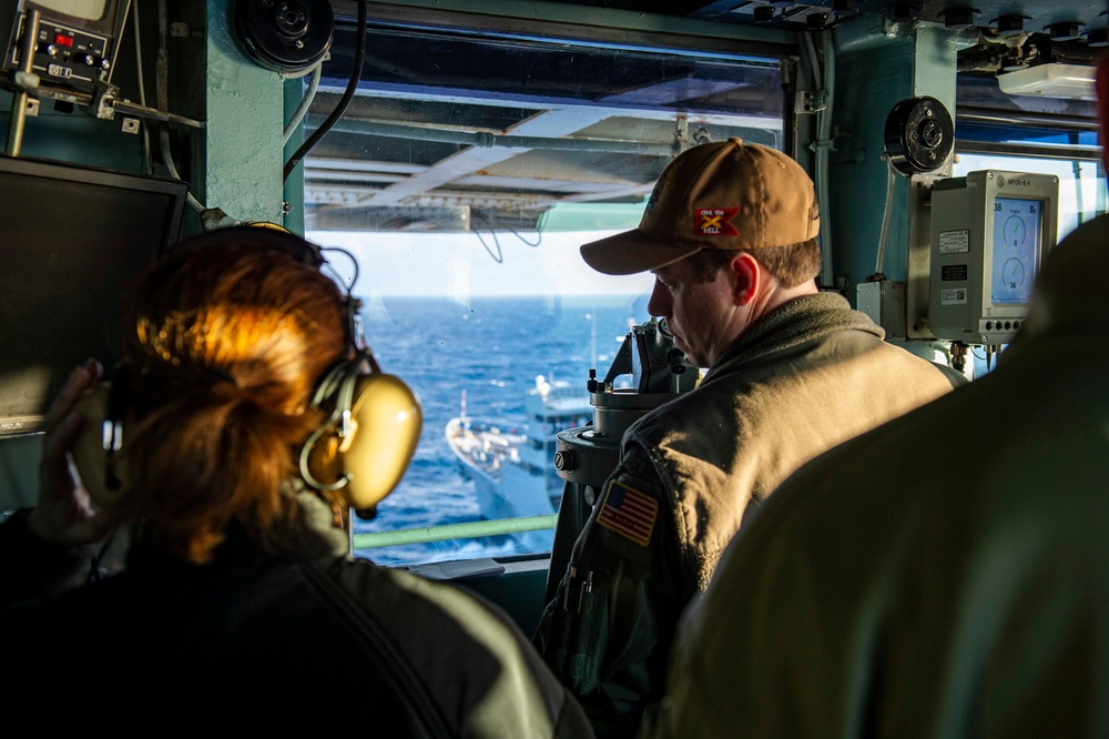 The Harry S. Truman Carrier Strike Group is on a scheduled deployment in the U.S. 6th Fleet area of operations in support of naval operations to maintain maritime stability and security.