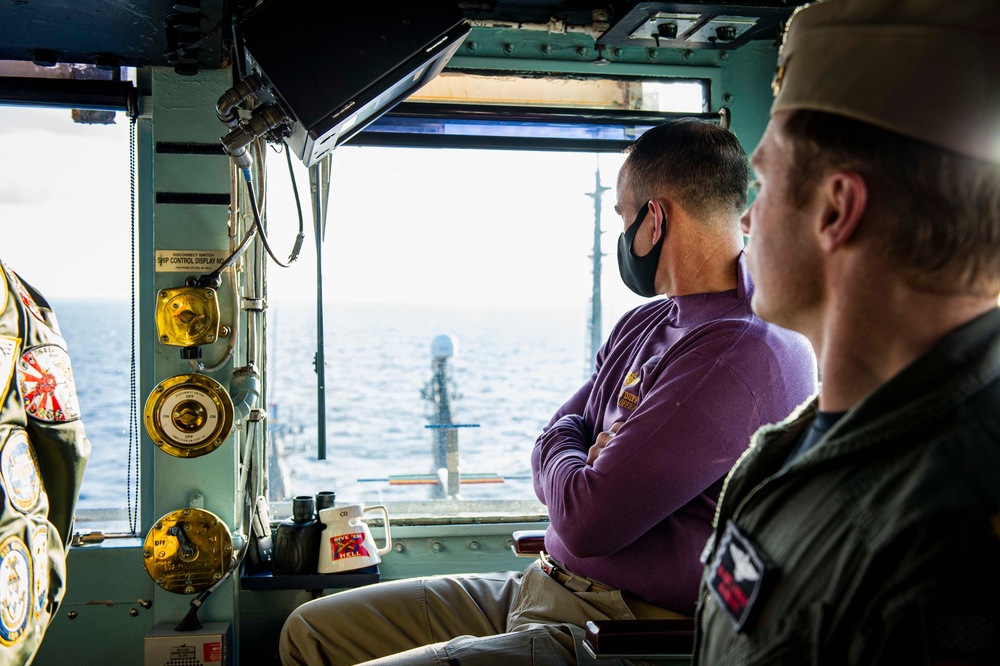 The Harry S. Truman Carrier Strike Group is on a scheduled deployment in the U.S. 6th Fleet area of operations in support of naval operations to maintain maritime stability and security.