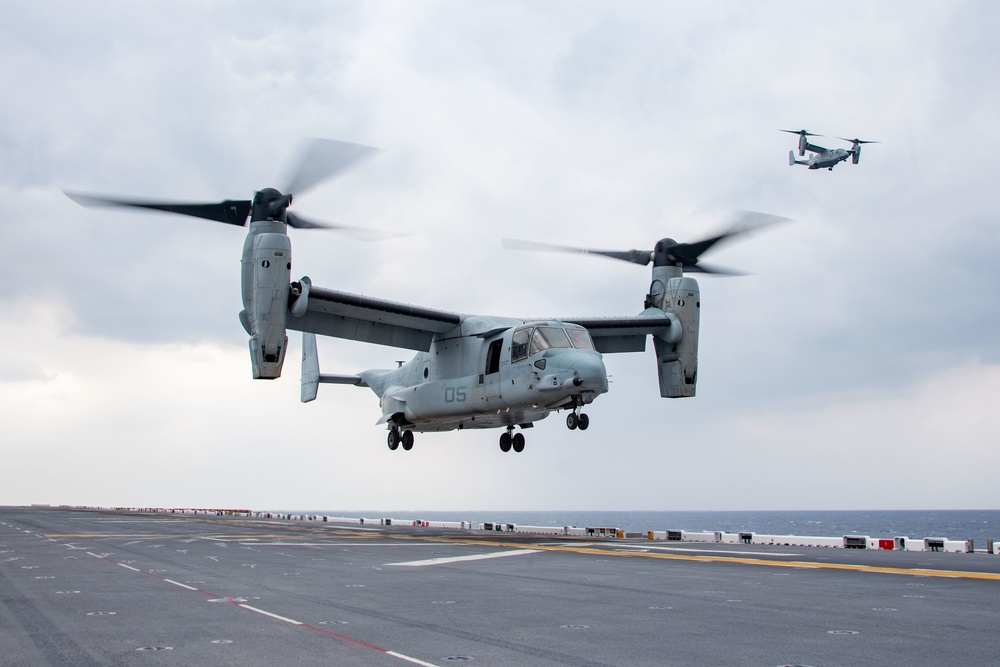 USS America (LHA 6) Conducts Flight Operations