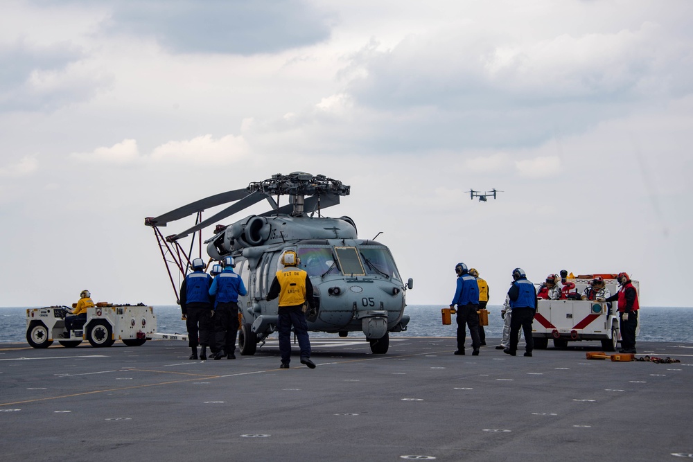 USS America (LHA 6) Conducts Flight Operations