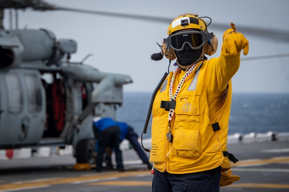 USS America (LHA 6) Conducts Flight Operations