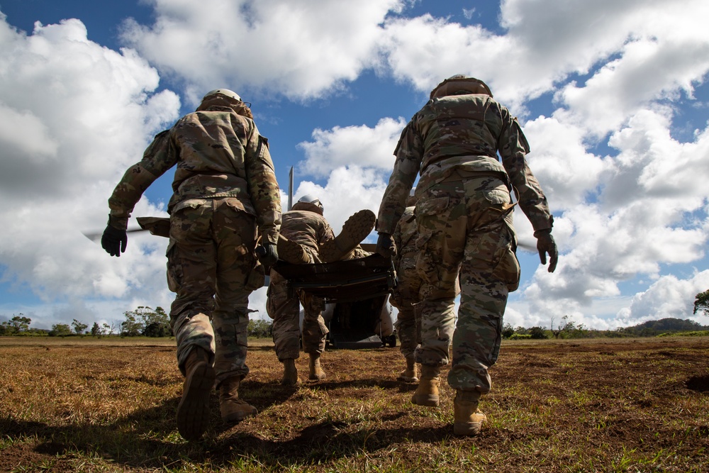 U.S. Marines and Soldiers Perform Joint Casualty Evacuation Training