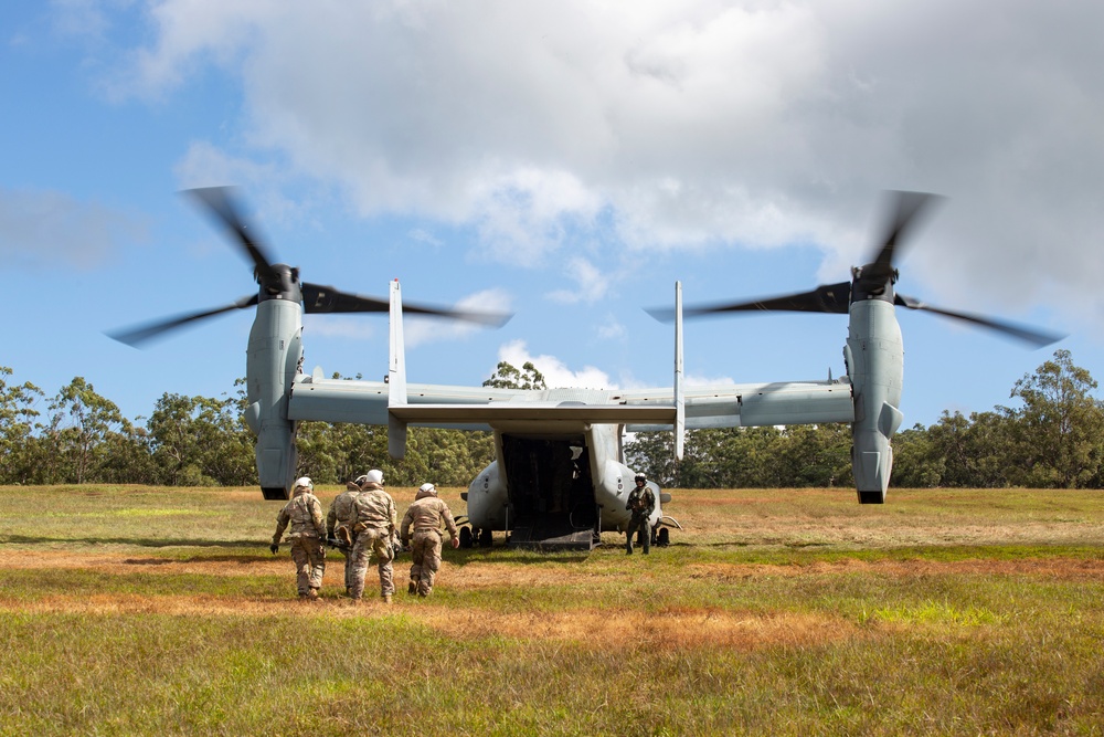 U.S. Marines and Soldiers Perform Joint Casualty Evacuation Training