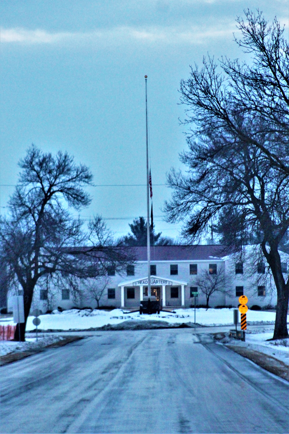 American flag and Fort McCoy