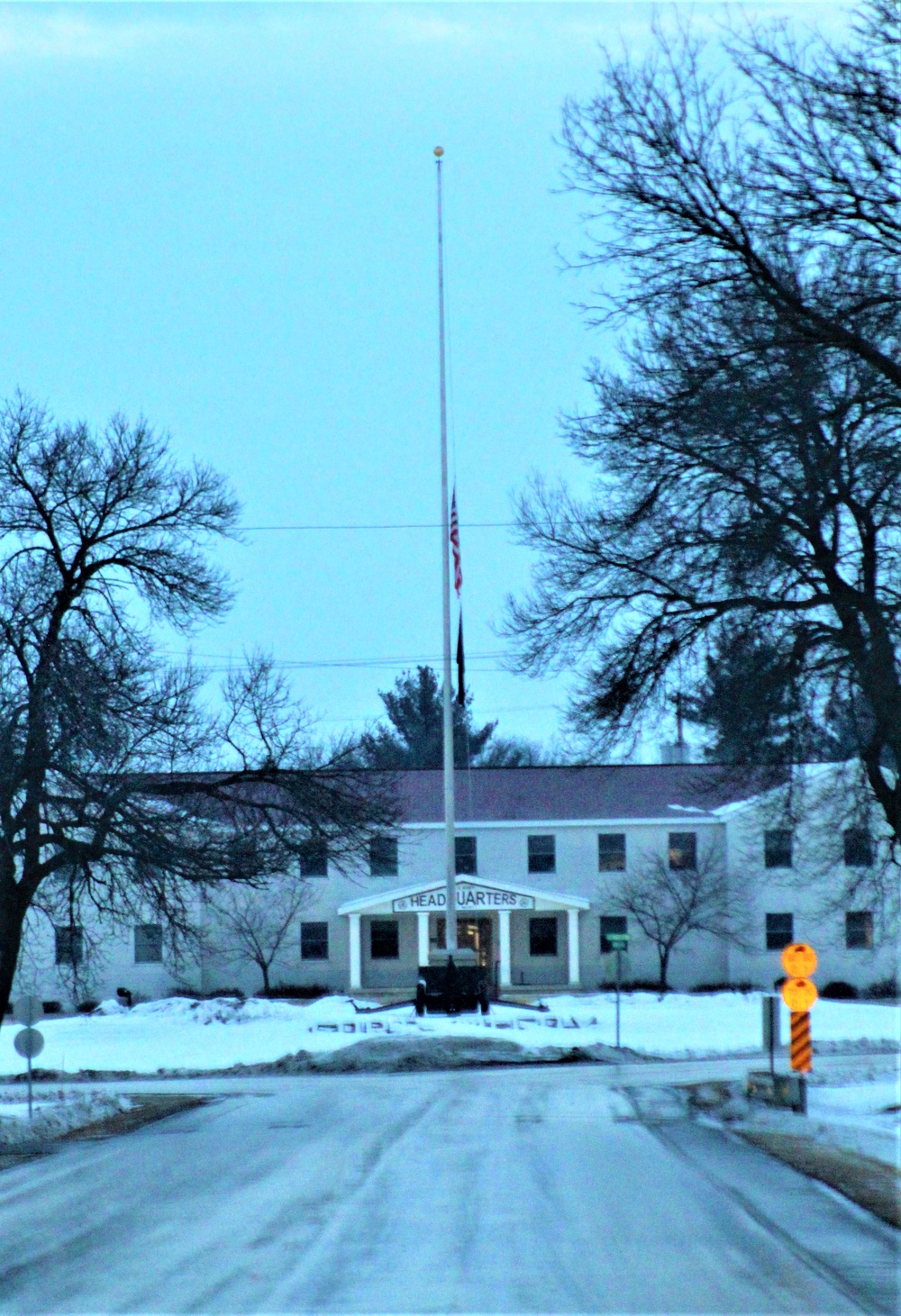 American flag and Fort McCoy