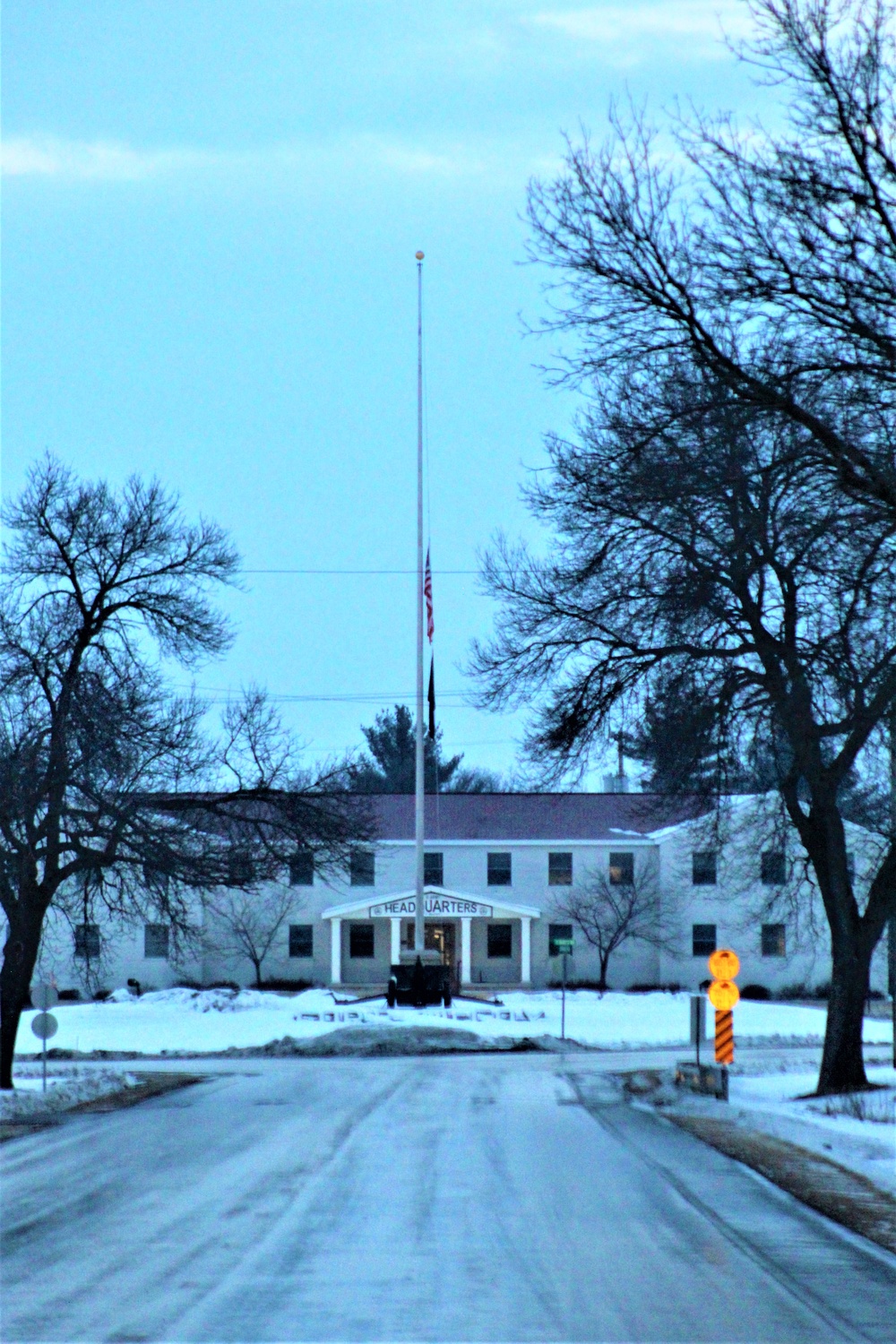 American flag and Fort McCoy