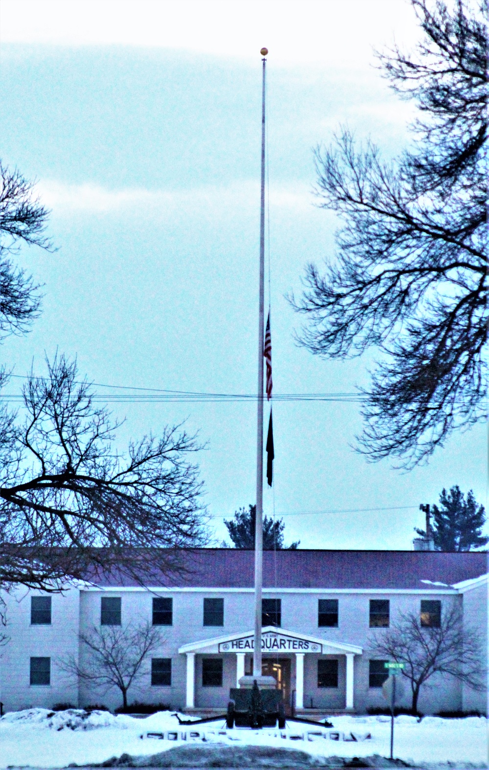 American flag and Fort McCoy