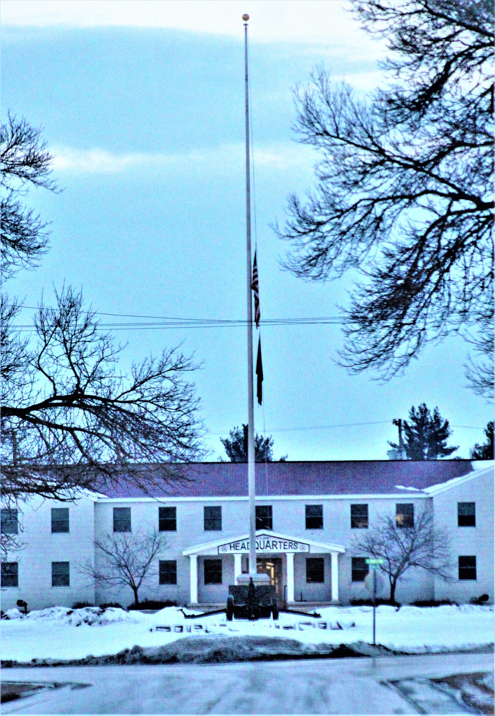 American flag and Fort McCoy