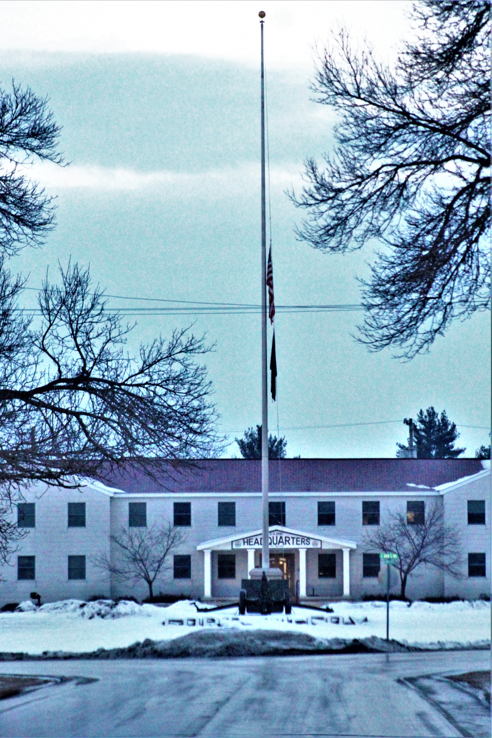 American flag and Fort McCoy