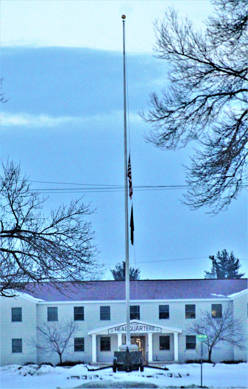 American flag and Fort McCoy