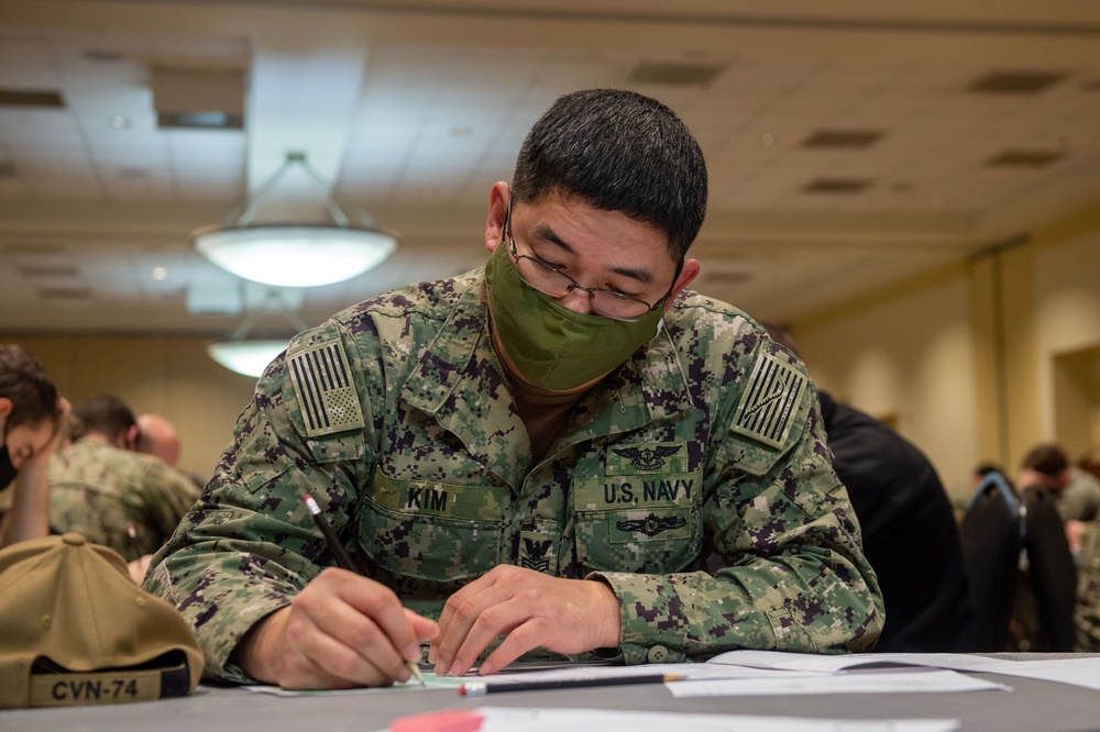 Sailors take Chief Petty Officer exam