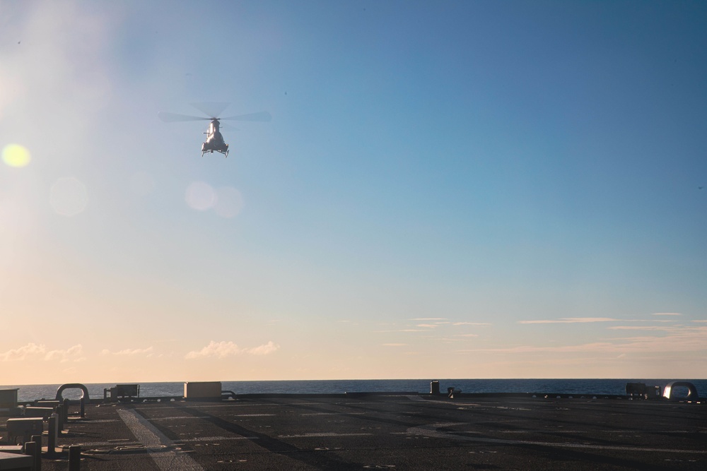 MQ-8B Fire Scout Takes Off During Flight Operations