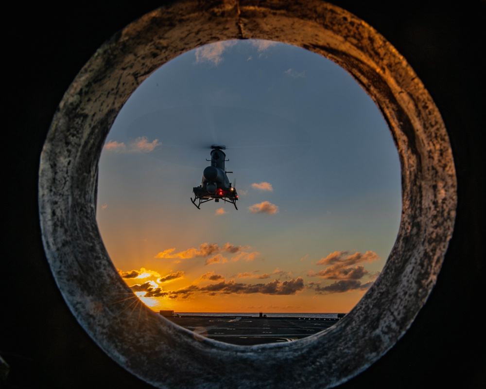 MQ-8B Fire Scout Takes Off During Flight Operations