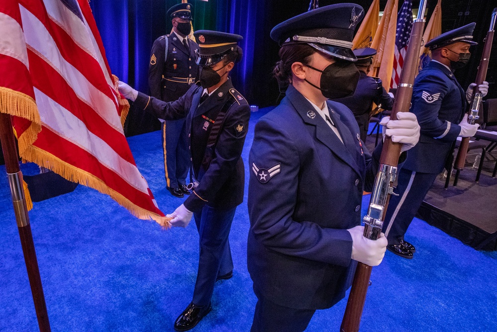 NJNG Honor Guard practices for Gov. Murphy's inauguration ceremony