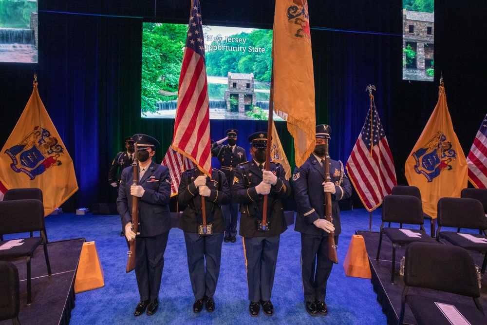 NJNG Honor Guard practices for Gov. Murphy's inauguration ceremony