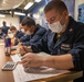USS Milwaukee FCPOs Take the CPO Advancement Exam