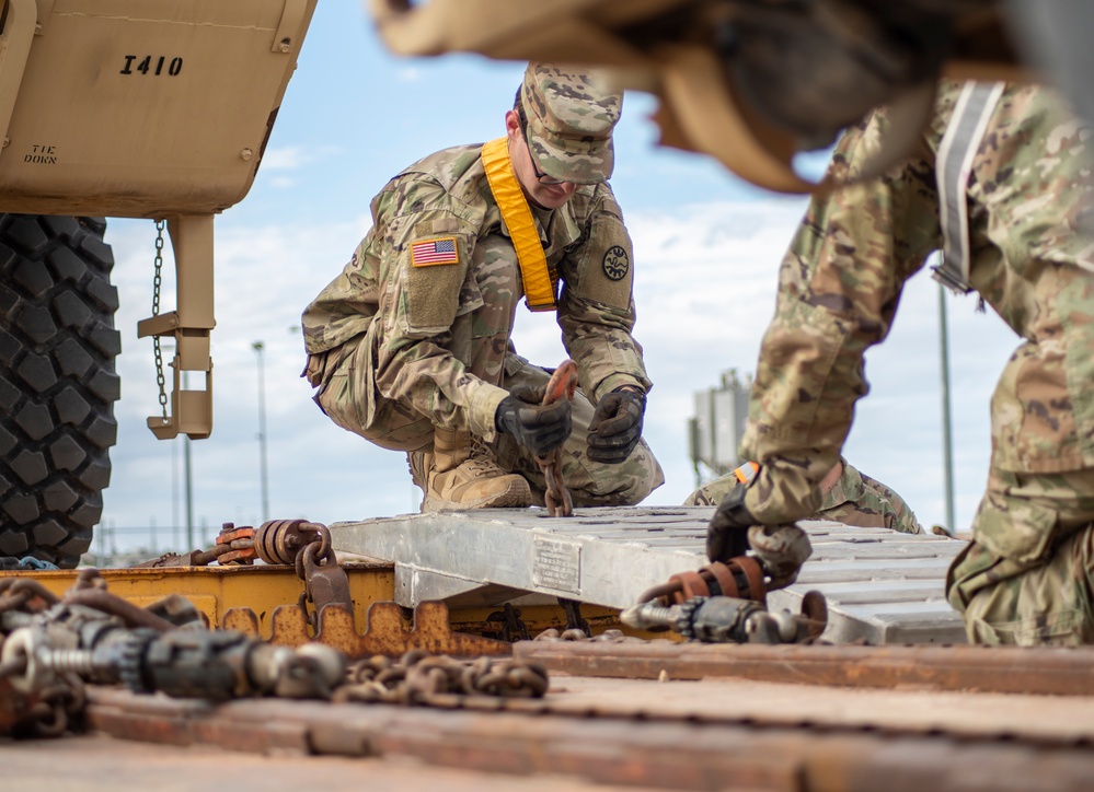 Idaho Army National Guard conducts railhead operations for upcoming deployment