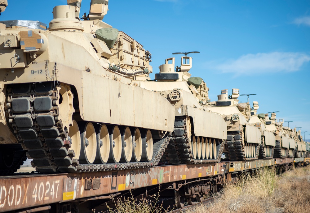 Idaho Army National Guard conducts railhead operations for upcoming deployment