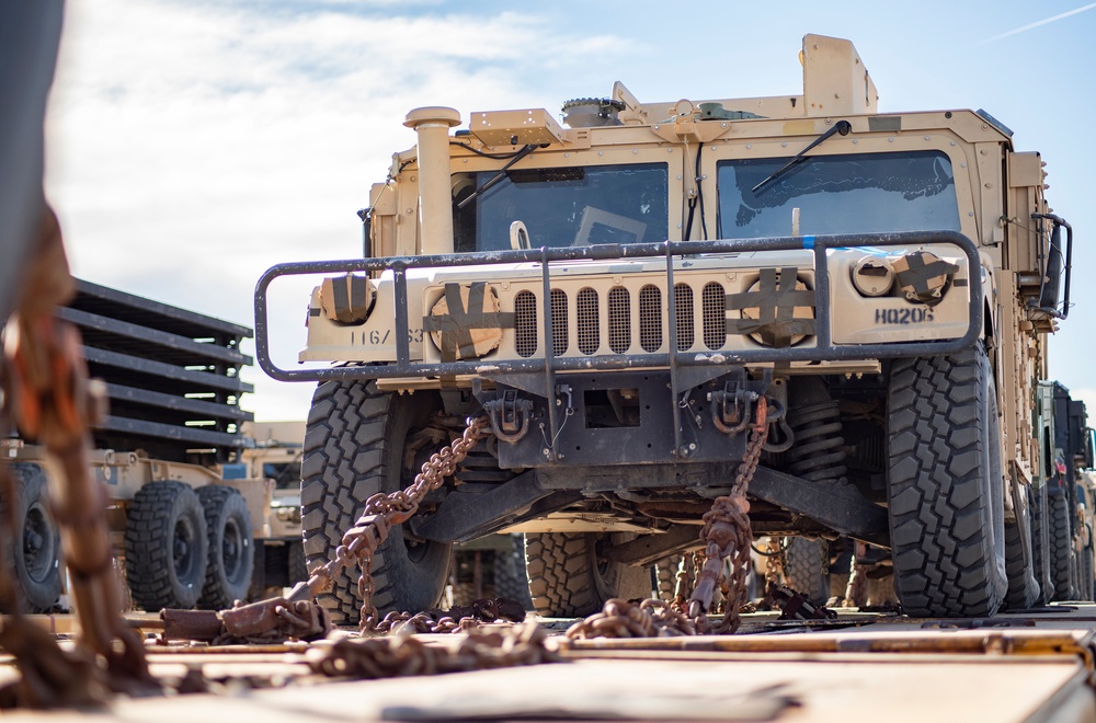 Idaho Army National Guard conducts railhead operations for upcoming deployment