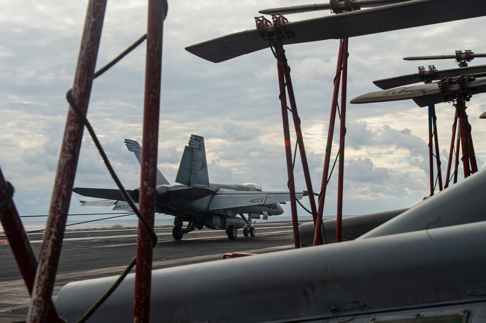 The Harry S. Truman Carrier Strike Group is on a scheduled deployment in the U.S. Sixth Fleet area of operations in support of naval operations to maintain maritime stability and security.