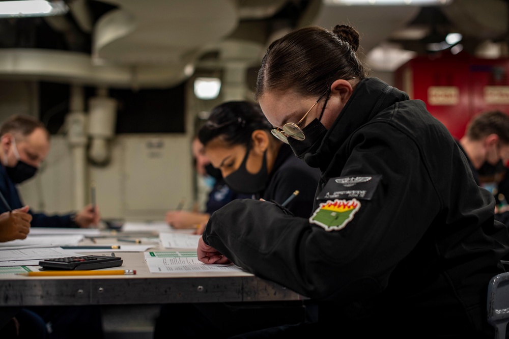 The Harry S. Truman Carrier Strike Group is on a scheduled deployment in the U.S. 6th Fleet area of operations in support of naval operations to maintain maritime stability and security.