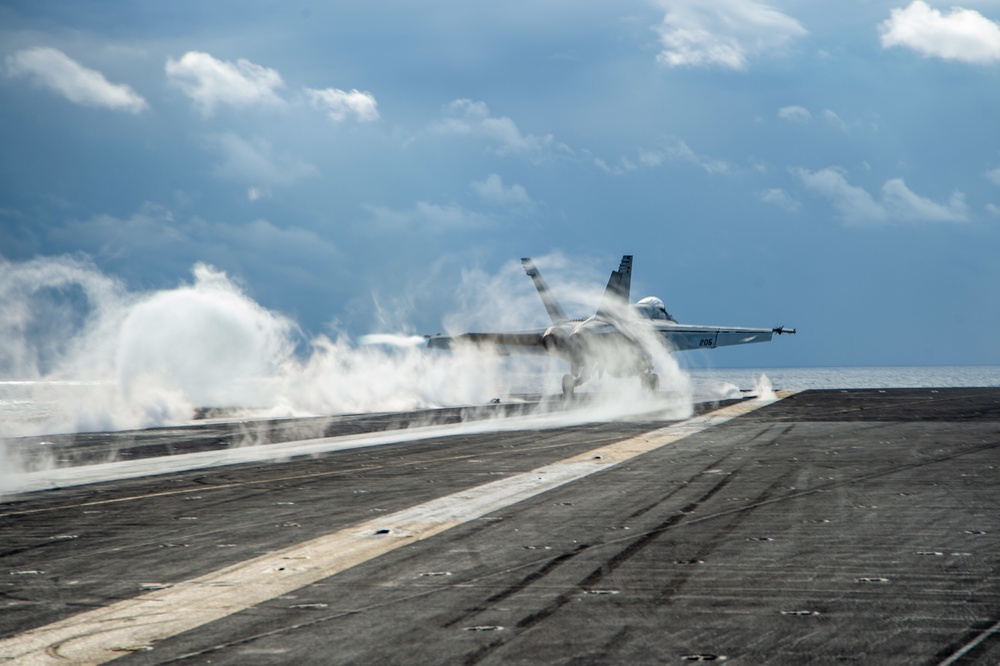 USS Harry S. Truman (CVN 75) transits the Atlantic Ocean.