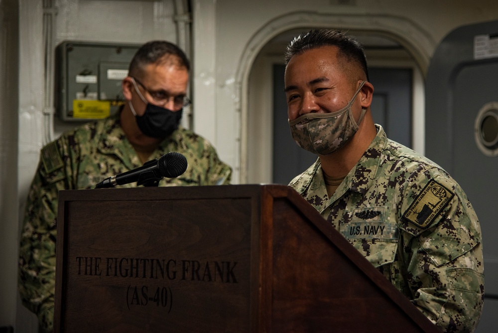 USS Frank Cable Receives USS Arizona Superstructure Relic