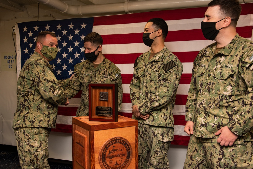 USS Frank Cable Receives USS Arizona Superstructure Relic