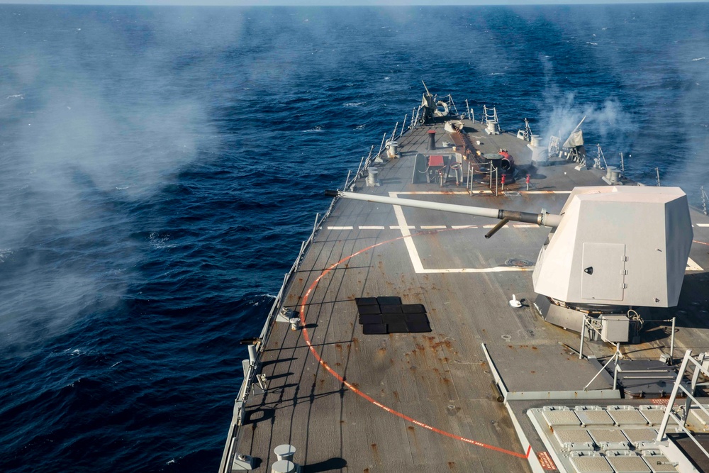 USS Ralph Johnson (DDG 114) Conducts Live-Fire Exercise