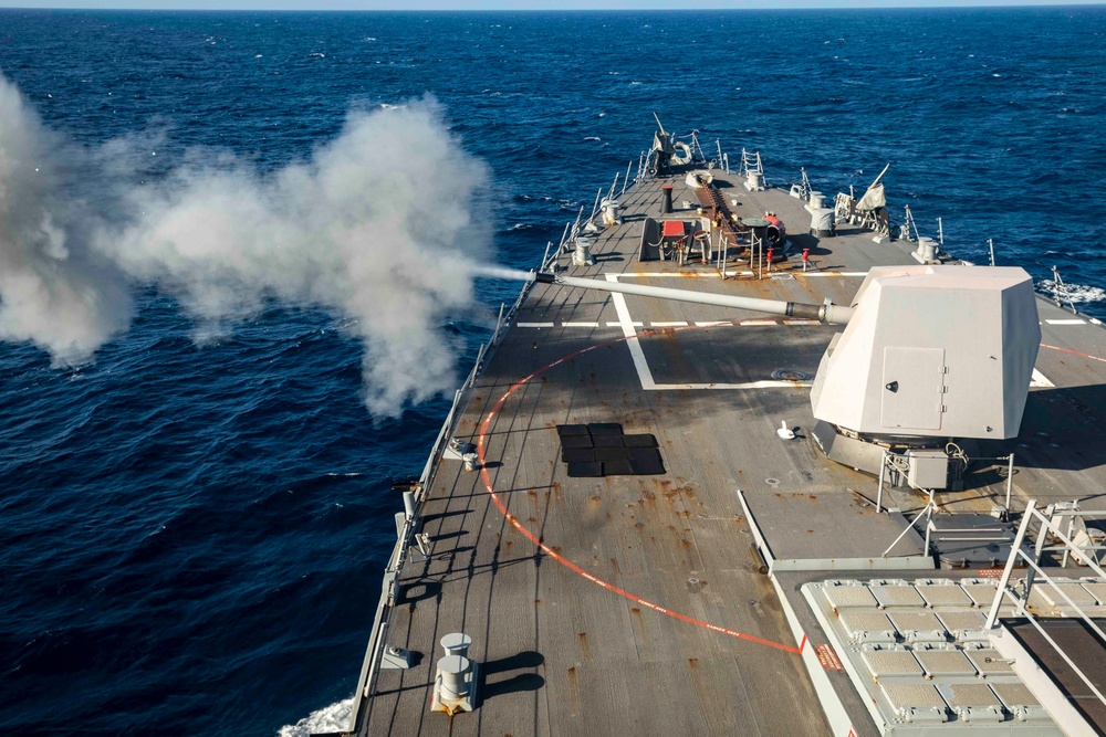 USS Ralph Johnson (DDG 114) Conducts Live-Fire Exercise