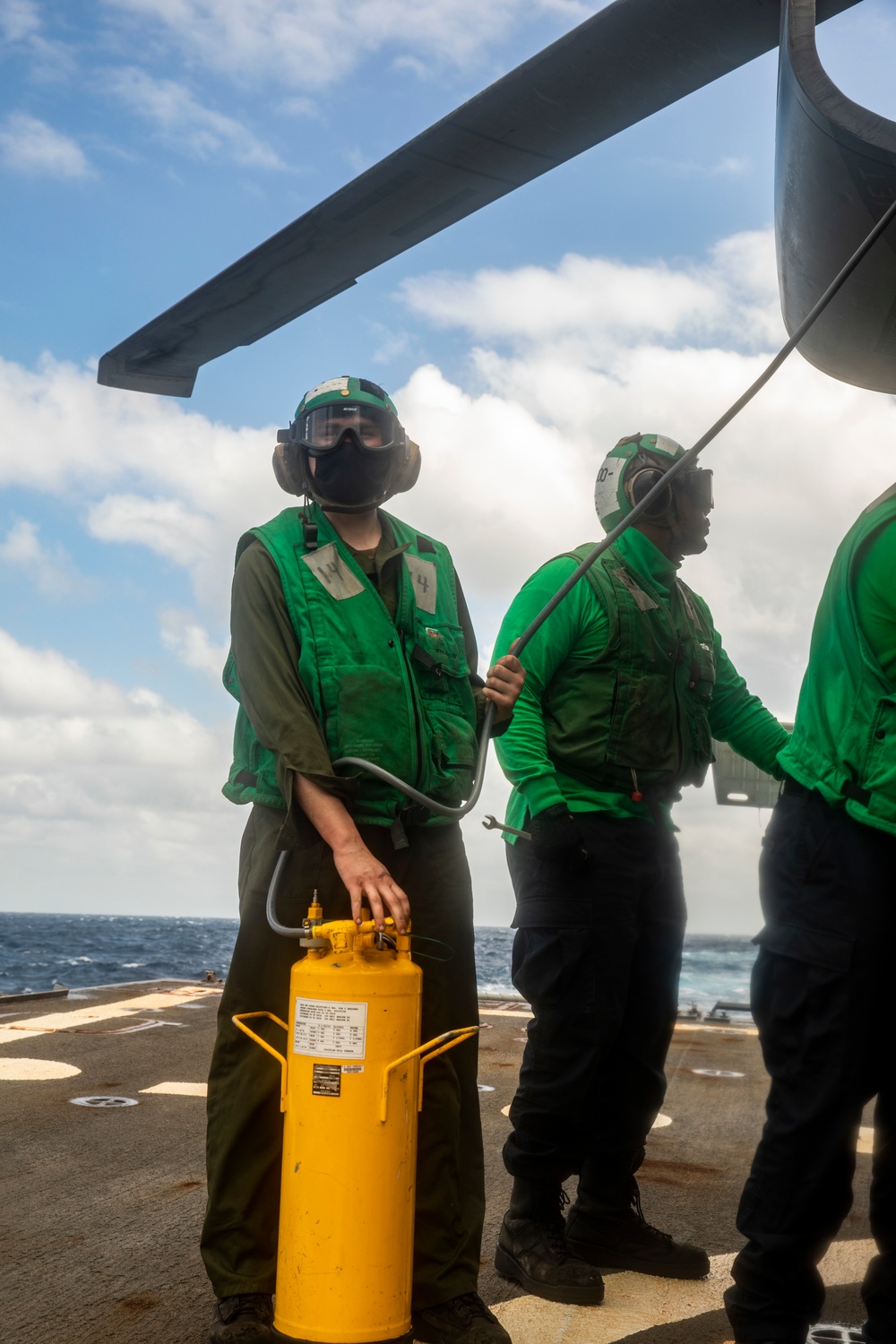 Sailors Aboard USS Ralph Johnson (DDG 114) Conduct Flight Operations